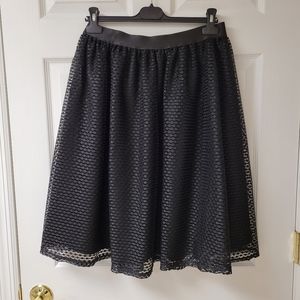 black midi lacy skirt
